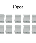 10 Pack Aluminum Alloy End Clamps For Solar Panel PV Mounting Brackets Fits 30mm 32mm 35mm 40mm Frame Heights Easy Install Silver Finish