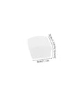 White plastic Bed Rail End Caps 10 Pack 1.2x1.2 Inch Bedside Guardrail Bumper Covers, dimensions marked in centimeters.