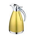 Built Tough Stainless Steel Insulated Coffee Mug Featuring Ice Cold Grip Handle And Leak Proof Silicone Cap Double Wall Vacuum Tumbler Locks In Heat So Daily Drip Stays Piping Hot From Morning Commute To Evening Chill in sleek gold design.