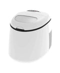 Compact Countertop Ice Maker Slaps Out Crisp Cubes In A Cinch, a sleek white design for kitchen or bar use.