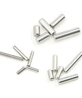 Close-up of 225 Pcs M2 M3 M4 Stainless Steel Dowel Pins Assortment Kit with various sizes, round straight pins, 304 stainless steel material.