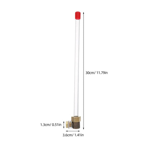 Water Tank Level Gauge and Liquid Level Indicator for Boilers and Cisterns, Built Tough with Plastic and Copper Construction, 30cm clear tube