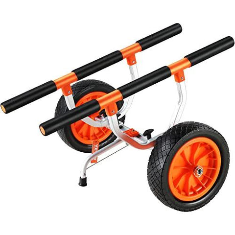 Heavy Duty Kayak Cart With 450 Lbs Load Capacity Detachable Canoe Trolley Adjustable Width Nonslip Support Foot 12 Inch Solid Tires