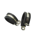 Heavy Duty 304 Stainless Steel Hose Clamps Set for 6mm to 55mm Hoses, adjustable clamps shown with rubber lining