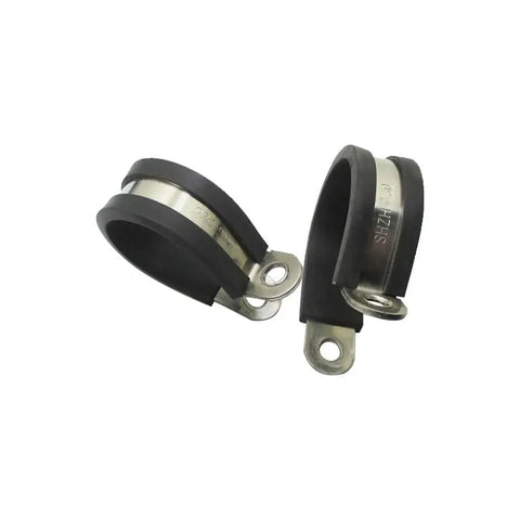 Heavy Duty 304 Stainless Steel Hose Clamps Set for 6mm to 55mm Hoses, adjustable clamps shown with rubber lining
