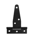 Heavy Duty Black Iron T Shaped Hinges Galvanized Rust Resistant Barn Door Hardware For Sheds Cabinets, 9.5x6.4cm.