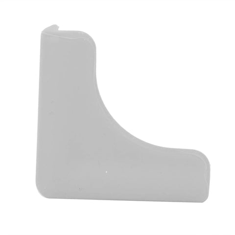 Grey silicone corner guard from 4-pack for furniture protection, easy installation, kid-safe, anti-collision design.