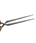 Pro Grade Lock Pinning And Rekeying Tweezers Set With Cross Locking Tips For Locksmiths stainless steel close-up