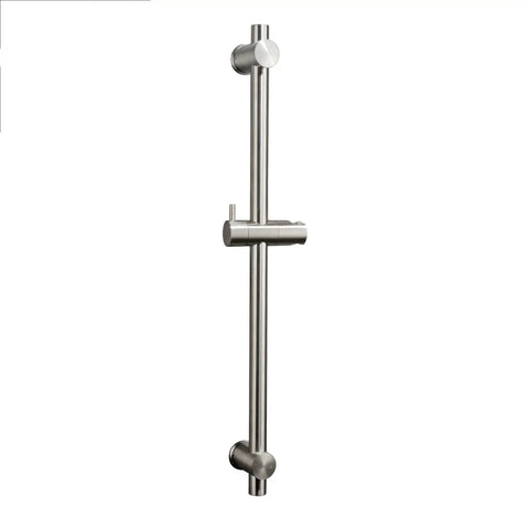 24 Inch Shower Slide Bar With Adjustable Holder Stainless Steel Wall Mount Sliding Bar In Brushed Nickel Finish Game Changing Upgrade For Your Bathroom Rust Resistant Easy Install
