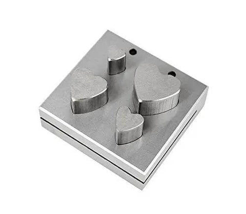 4 Piece Heart Shaped Disc Cutter Set For Jewelry Making And Metal Craft 11 mm To 25 mm high density steel with four heart sizes