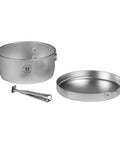 Camping Cook Set With 1.5L Saucepan, 7 Inch Fry Pan, And Detachable Handle, Ultralight Aluminum Outdoor Kitchen Kit for backpacking.