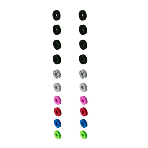 Aim Assist Rings For PS Portal 20 Pack Motion Control Sponge Rings in assorted colors arranged vertically