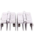 Adjustable Double Clamp Shower Door Hinge Stainless Steel Silver Heavy Duty Glass Door Hardware For Shower Enclosures And Cabinets