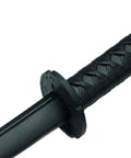 Close-up of Beefy Ultra Durable Polypropylene Wakizashi Trainer with textured grip and faux woodgrain texture for realistic feel.