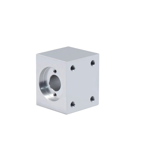 Aluminum Block For 8mm Bore T8 Lead Screw Nut Housing Bracket Fits 3D Printer Parts Trapezoidal Leadscrew Conversion Nut Seat Silver