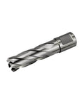 Oscarbide annular cutter with 3/4 in Weldon shank; 11/16 in diameter, 2 in depth of cut, pilot pin for magnetic drill.