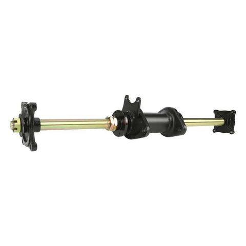 Heavy Duty Go Kart Rear Axle Kit With Snow And Sand Tracks For DIY GY6 110cc 125cc 150cc ATVs UTVs And 4 Wheelers 32 Inch Long Durable Metal Construction