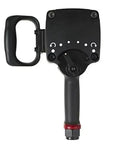 Heavy Duty 1 Inch Air Impact Wrench With Beefy Aluminum Housing And Sharp Red Finish Built Like A Tank For Grease Monkeys Featuring Swivel TPR Grip High Torque Control And Boss Level Reliability top view showing handle and adjustable controls.