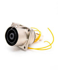 Heavy Duty Ev High Voltage Connector Metal One Pin Socket For Electric Vehicles 500 Amps 14Mm A Code angled view with yellow wires