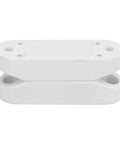 Close-up view of a white Magnetic Baggage Door Catch Kit For RVs And Trailers, Easy Install, Enhanced Security, stack of two pieces
