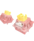 Silent Peach Hall Effect Magnetic Keyboard Switches for Gaming and Custom Builds, ultra quiet with light guide columns, 35 pack