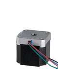 Nema 17 Stepper Motor Linear Actuator With Hella Smooth Electric Push Rod Delivering Rock Solid 90Kg Thrust For Badass Heavy Duty Automation Projects Moving At A Snappy 23 Mm Per Second Rate, showing motor with wires.