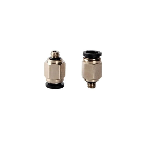 Get These 5pcs M3 To M6 Push-In Quick Connect Air Fittings With One Touch Design For Straight Couplers And Pneumatic Pipe Hose Tube Connectors That Make Your Job A Cinch. Brass M3-M6 air fittings with 1/8 BSP male thread, shown front view.