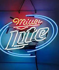 Real Glass Beer Neon Signs For Home Bar And Pub Decor 19x15 Inch Neon Light Wall Art with blue, red, white lighting