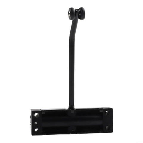 Black stainless steel hydraulic door closer with no slam quiet soft close and adjustable spring hinge for commercial use.