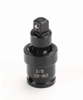 Flexible Three Eighths Inch Drive Impact Universal Joint Built Tough With CR-MO Steel, showing corrosion-resistant black finish