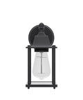 Black Exterior Wall Lanterns Set of 2 for Porch and Entryway, Weatherproof Aluminum Outdoor Sconce with Clear Glass for Cool Curb Appeal