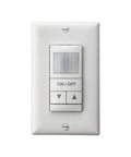 Wall Mount Motion Sensor Switch With Dual Technology PIR Occupancy Sensor Dimming And Dusk To Dawn Photocell White WSX Series shown