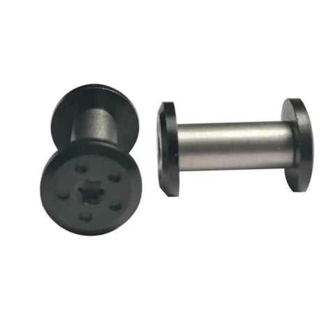 10 Pack Cap Knife Handle Screws Stainless Steel Knife Handle Fasteners Kit DIY Friendly Black Rivets And Pins For Knife Making And Repair Ready To Install For Knife Building Projects, two screws detail.