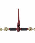 Four Pack Ratchet Chain Binder with Rubber Grips, G70 Eye Grab Hooks, Powder Coated Finish, 14 Inch Handle, 10 Inch Barrel.