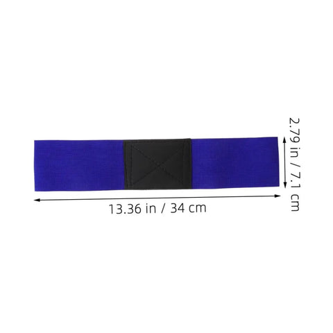 Blue and black Two Piece Golf Swing Training Arm Strap Set For All Golfers with dimensions 13.36 in x 2.79 in.
