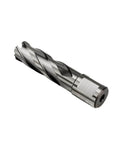 Oscarbide annular cutter, side view, 11/16 in diameter, 2 in cutting depth, 3/4 in Weldon shank with pilot pin