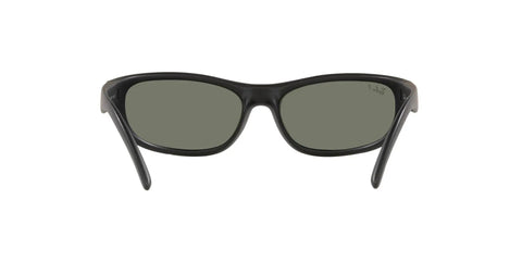 Front view of Predator Rectangular Sunglasses For Men Matte Black Full Rim Frames With Polarized Green Lenses 60 mm Wide Dope UV Protection