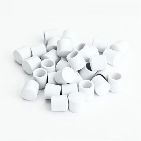 16 Pieces Premium Rubber Door Stop Tips Replacement Bumpers For Wall And Floor Protection Universal Size White Door Stopper End Caps For Hinge Pins Easy DIY Installation And Long Lasting Rubber