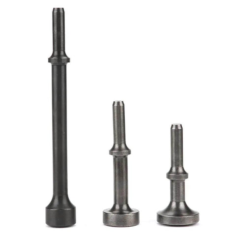 Extended Reach Pneumatic Air Hammer Bit Kit For Auto Body And Sheet Metal And Tire Service 7 Inch Chisel Tool with three hardened steel bits.