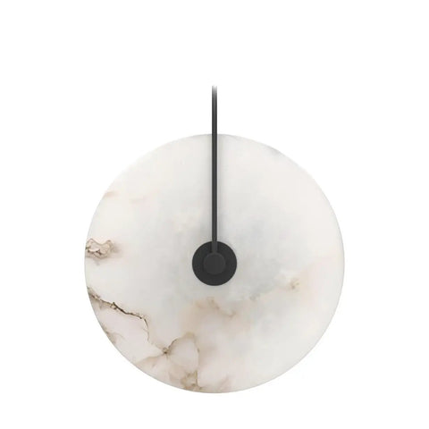 Nordic Style Stone Wall Lamp With Alabaster Finish, Metal Base Indoor Sconce For Living Room Dining Room Hallway Or Study