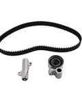 Best Timing Belt Pulley Kit For Toyota Vigo Innova Fortuner 2005 To 2014 Swap Easy With Parts Like 13540-67020 13505-0L010 13568-39016 And Fix Your Engine No Stress. timing belt, tensioner and idler pulley set on white background