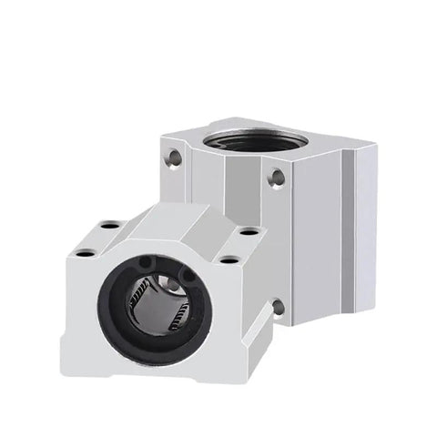 Heavy Duty SC8UU Linear Ball Bearing Bushing, aluminum material, designed for CNC routers and 3D printers, showcases smooth rotation.