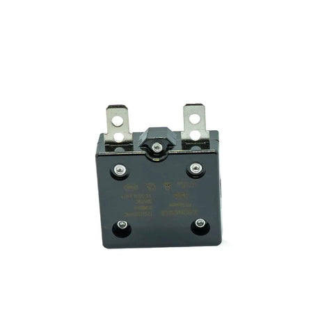 Close-up of 24V Ride On Toy Wiring Harness With 35A Replaceable Fuse, metal terminals visible against white background.