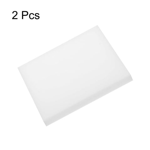 Two Pack UHMW HDPE Plastic Sheets Half Inch Thick Six By Six Inch White Marine Board For DIY Projects And Crafting