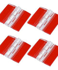12 Pack Clear Acrylic Hinges 30x35mm Invisible Self Adhesive Hinge Kit for Aquarium Lids, Cabinets, Durable Rust Proof