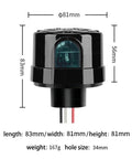 Outdoor Dusk To Dawn Photocell Light Sensor Switch With Auto On Off, dimensions 83x81x81mm, hard wired, photoelectric detection