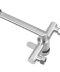 360° Rotatable Wall-Mounted inless Steel Kitchen Faucet - Single Handle Mixer Tap for Sink and Cooking - Modern Design with sleek stainless steel finish.