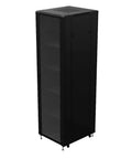 Tough As Nails 42U Network Cabinet 19 Inch AV Server Rack black with lockable door and spacious layout for IT gear.