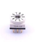 Front view of Dual Pack TDR 10 Rotary Encoder Switch Plug In Easy Install High Precision Incremental Feedback 2 Pieces Included