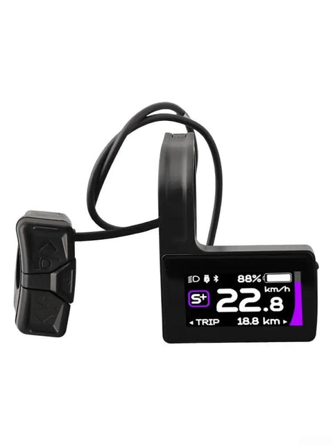 Premium Can Bus E Bike Display For Bafang M560 M600 M820 Mid Drive Motors featuring Glowing Tft Lcd Screen For Sharp Readings And Smooth Control On Any Ride You Gotta Take. Black ABS handlebar display with wired remote for e-bike use